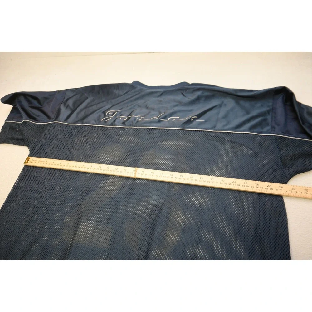 VTG Jordan Jersey Men 3XL Navy Blue Mesh Satin Jumpman Basketball Shirt
